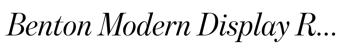 Benton Modern Display Regular Italic